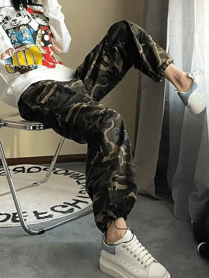 Joskaa Loose Fit Camo Cargo Pants