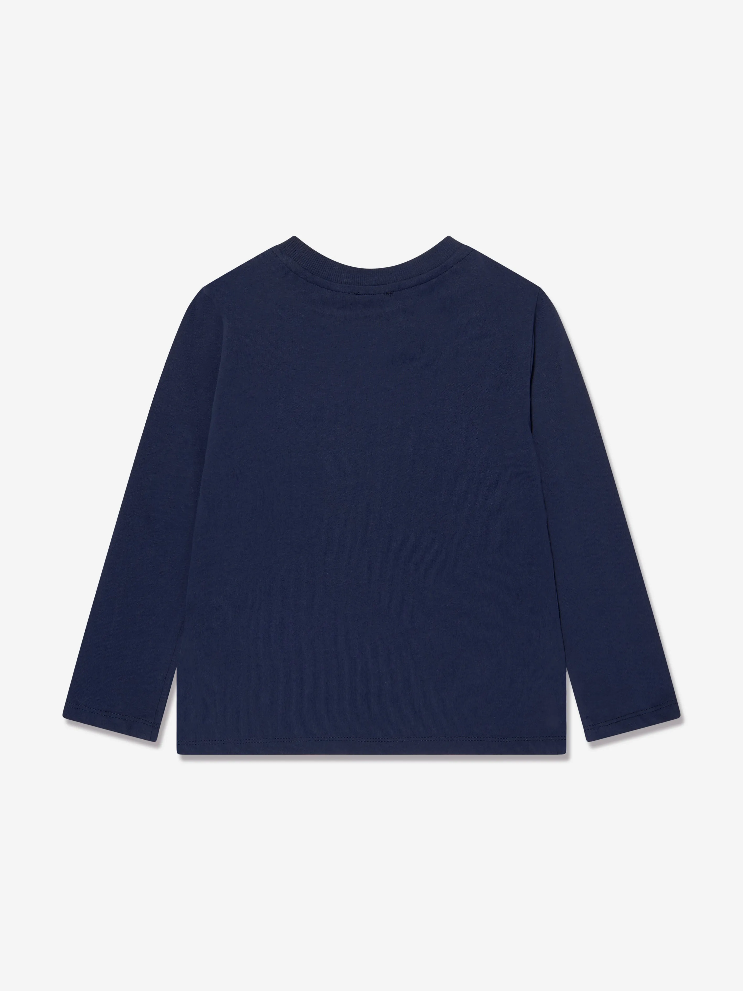 KENZO Girls Long Sleeve Logo T-Shirt in Navy