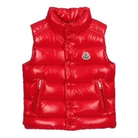 Kids Moncler Red Down Bodywarmer