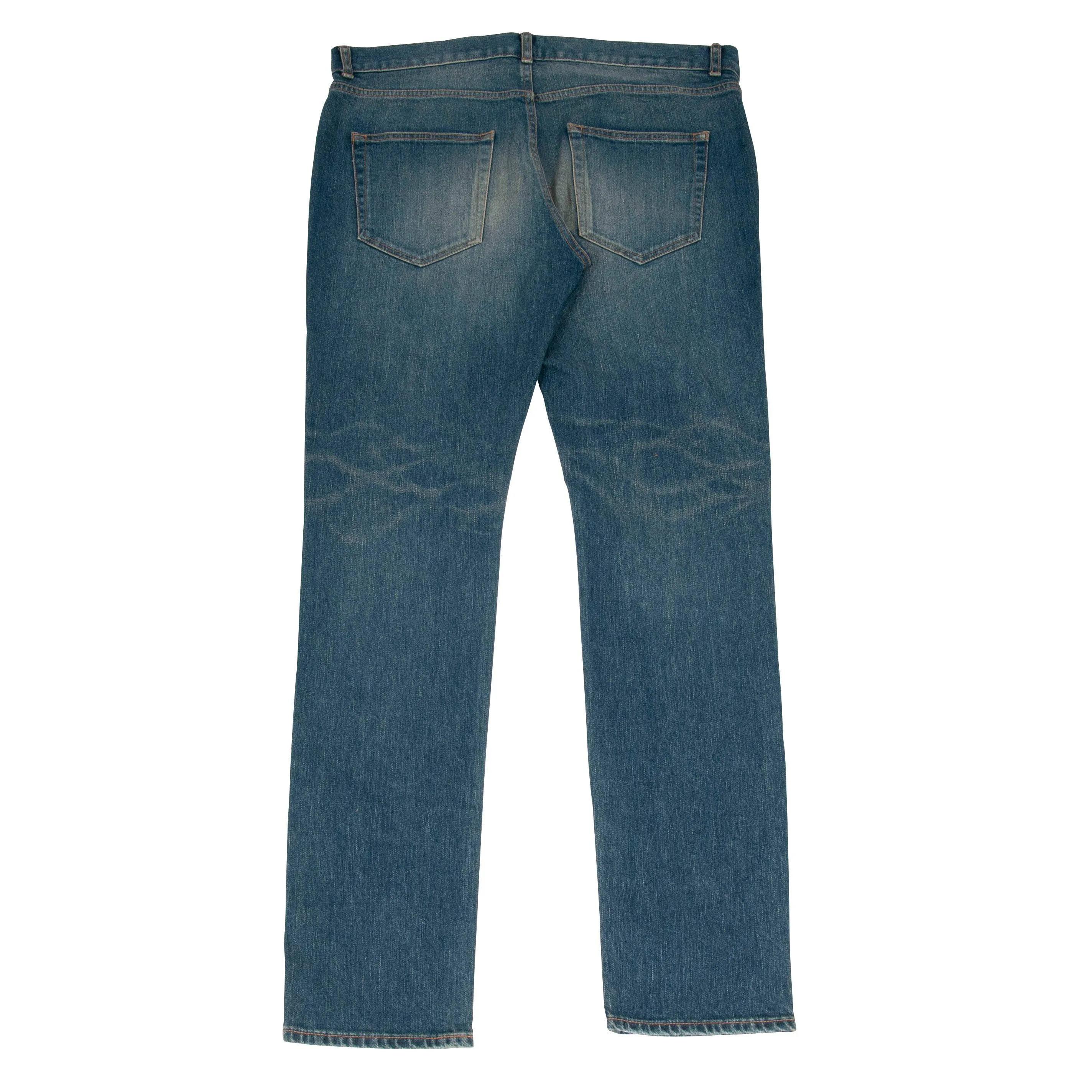 Knee Slashed Jeans (Medium Indigo)