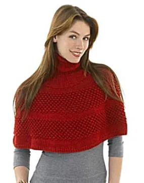 Knit Berry-Stitch Capelet