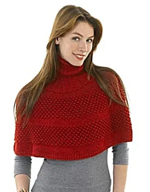 Knit Berry-Stitch Capelet