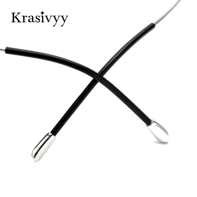 Krasivyy Unisex Rimless Round Titanium Eyeglasses Kr16017