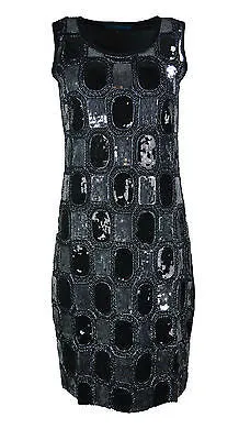 Ladies Black Sleeveless Mini Chinlon Dress. (No Refund/ No Exchange)