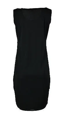 Ladies Black Sleeveless Mini Chinlon Dress. (No Refund/ No Exchange)