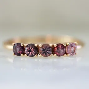 Late Checkout Purple Ombré Round Brilliant Cut Spinel Band