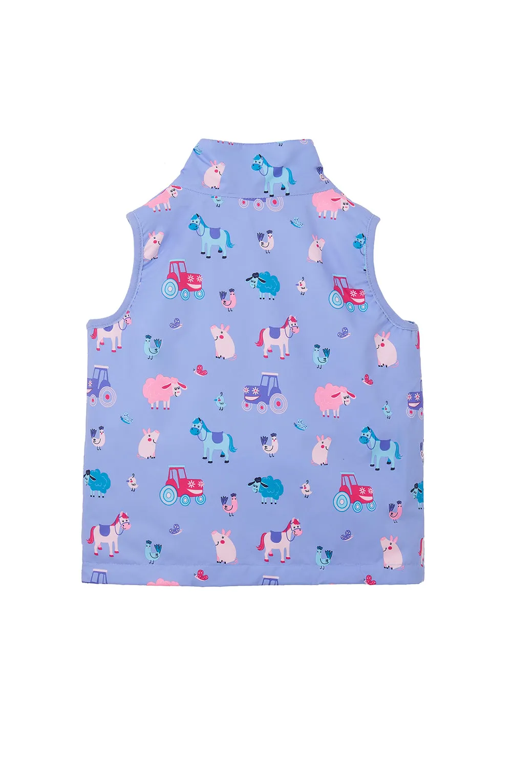 Lighthouse Lilac Farm Print Gilet