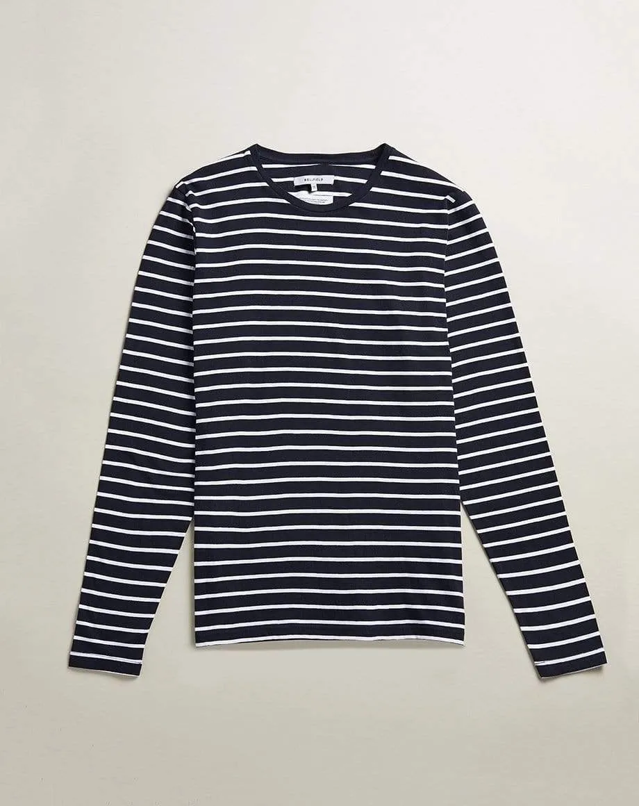 Linn Long Sleeve Mens T-shirt | Navy