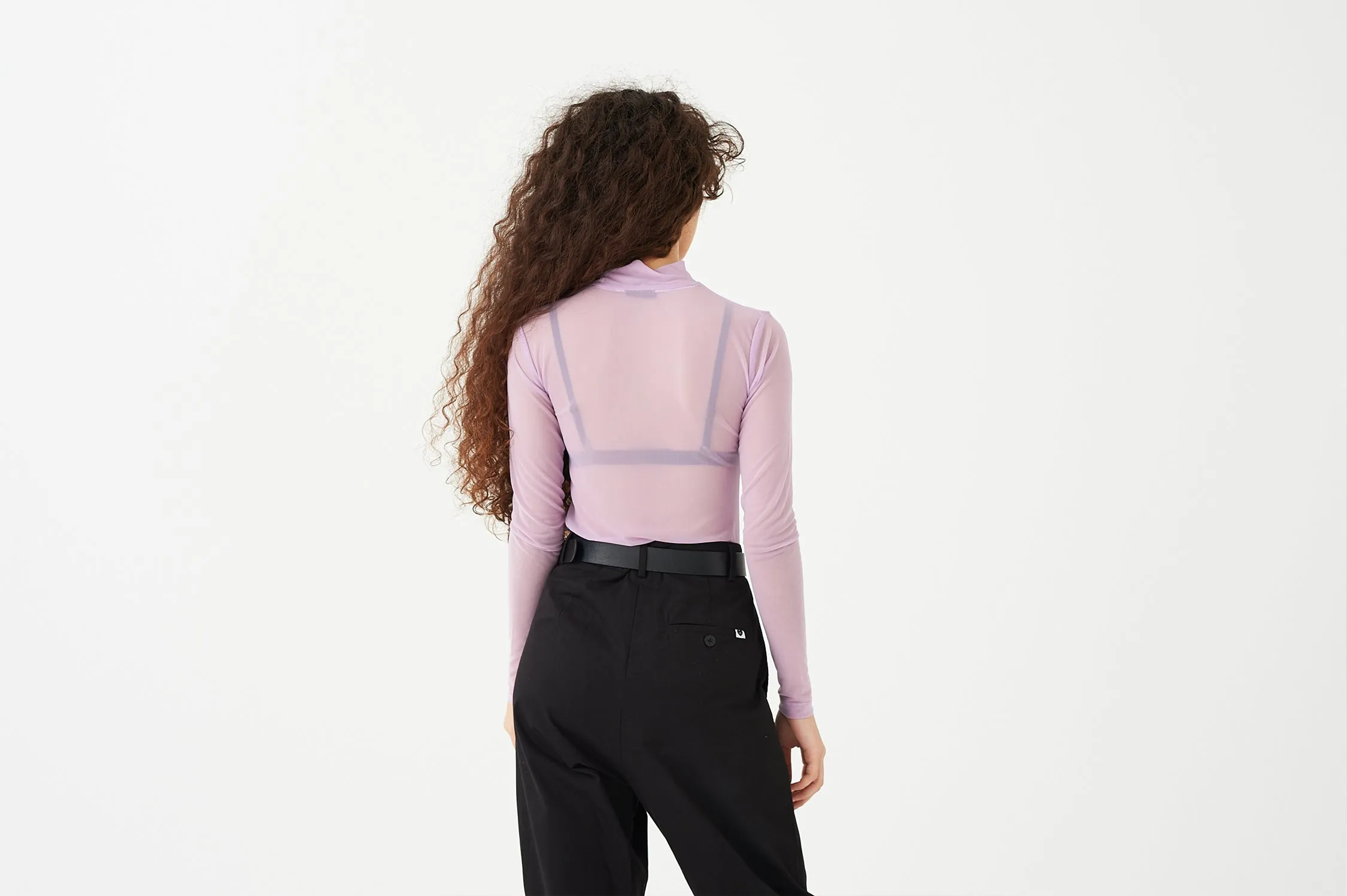 LO Lilac Sheer Turtleneck