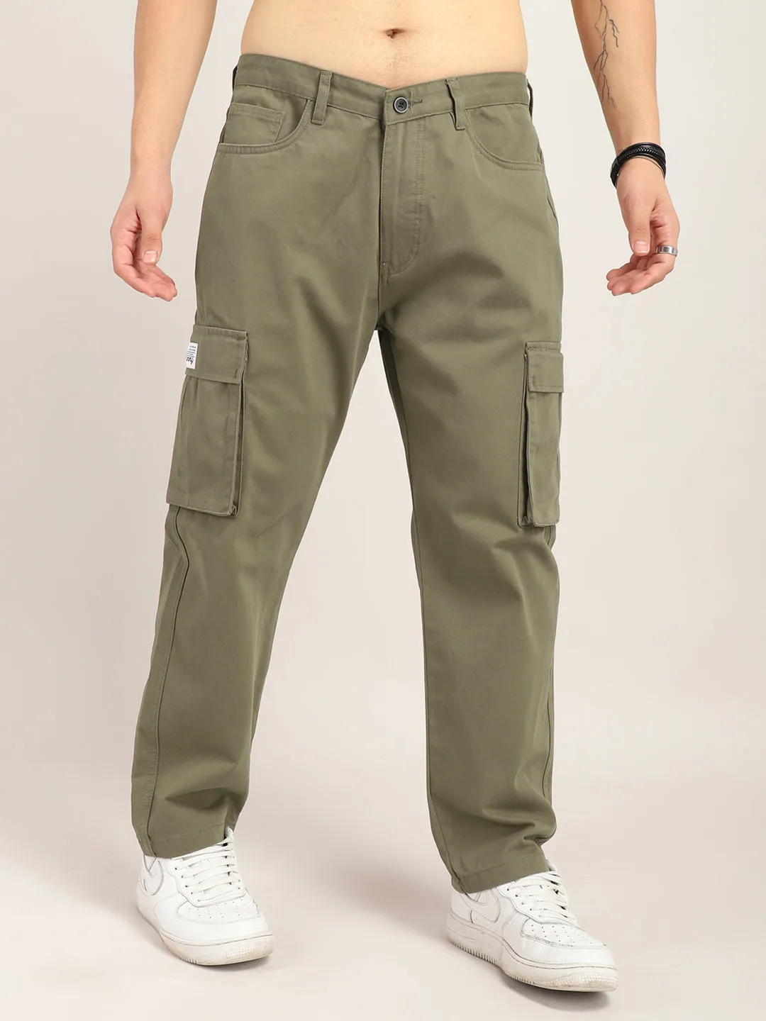 London Loadout Umber Brown Cotton Twill Plus Size Cargo