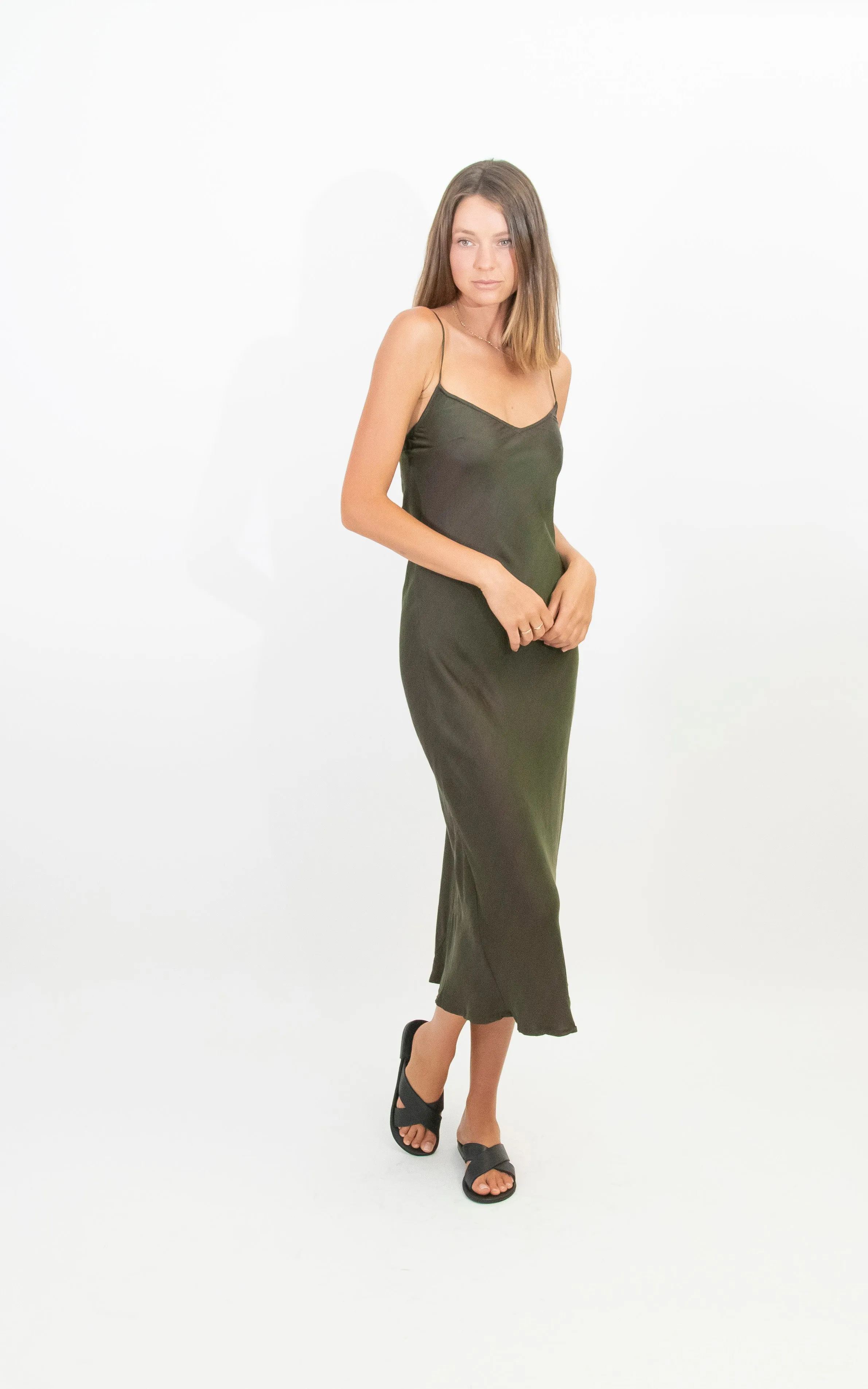 Marilyn Classic dress Dark Olive