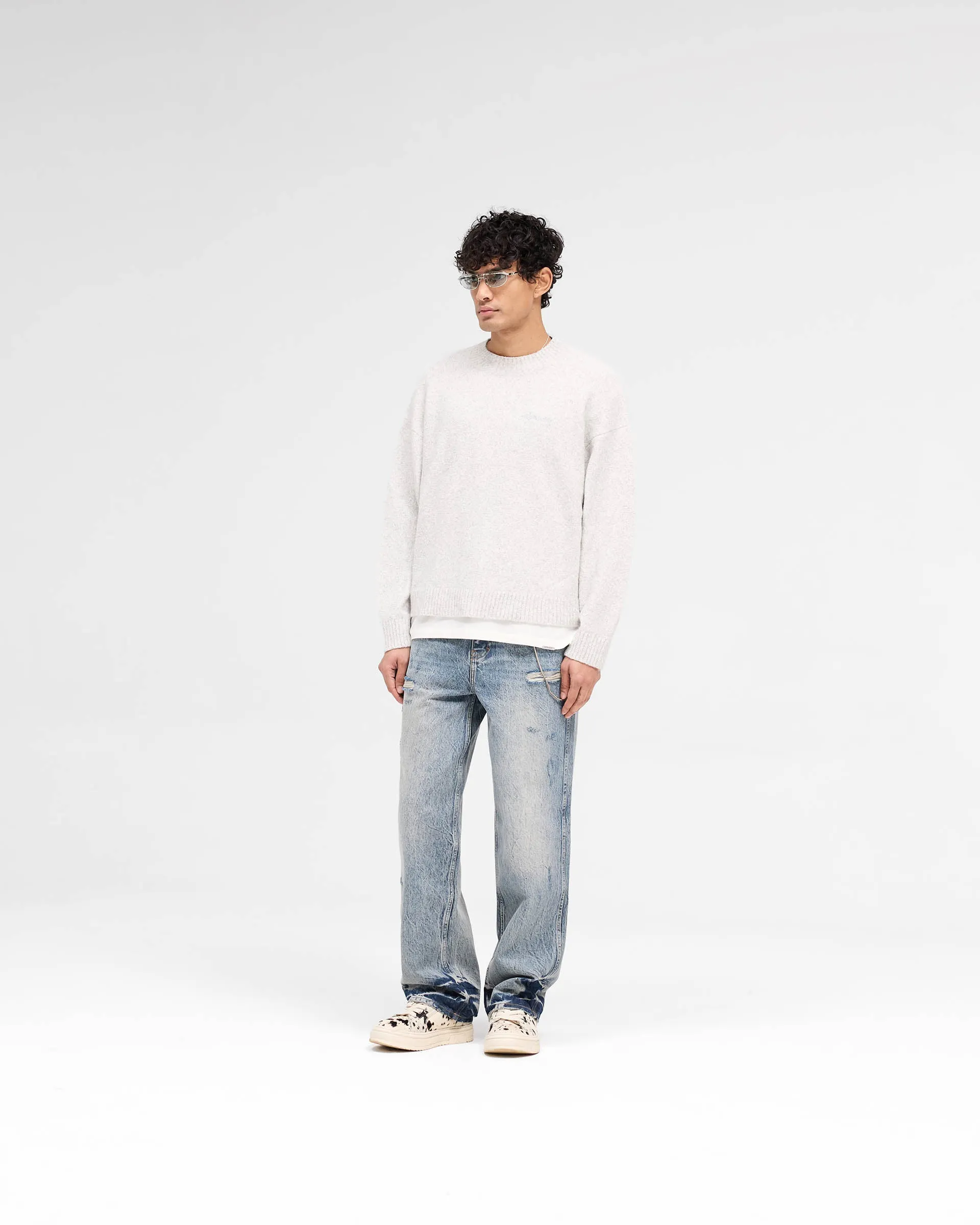 Marled Knit Jumper - Ice Grey Marl