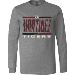 Martinez Tigers - Split Stripe Long Sleeve T-Shirt