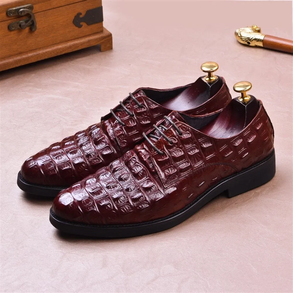 Men Lace Up Genuine Leather Oxford Shoes