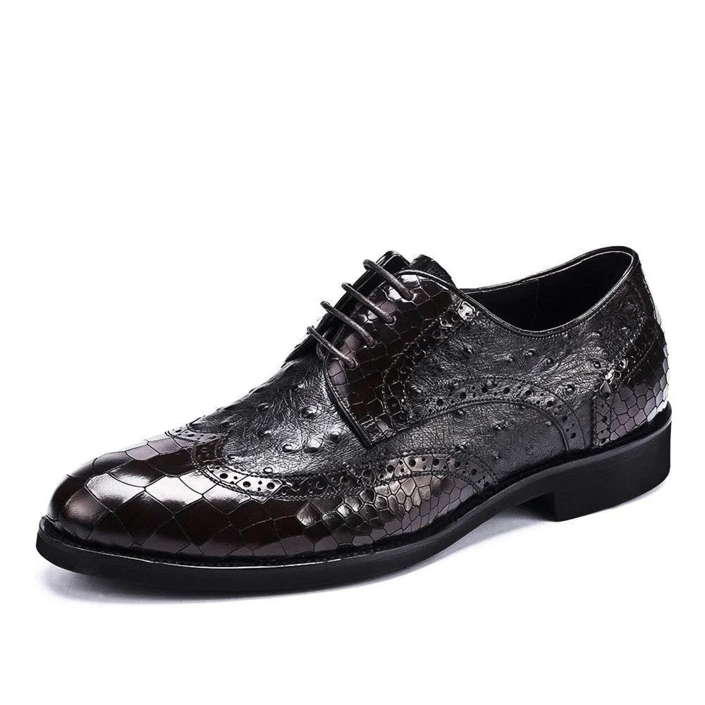 Men Lace Up Wing Tip Two Tones Oxford Shoes