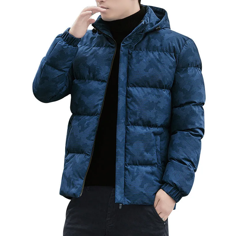 Men's Cotton-padded Jacket Winter Detachable Hat