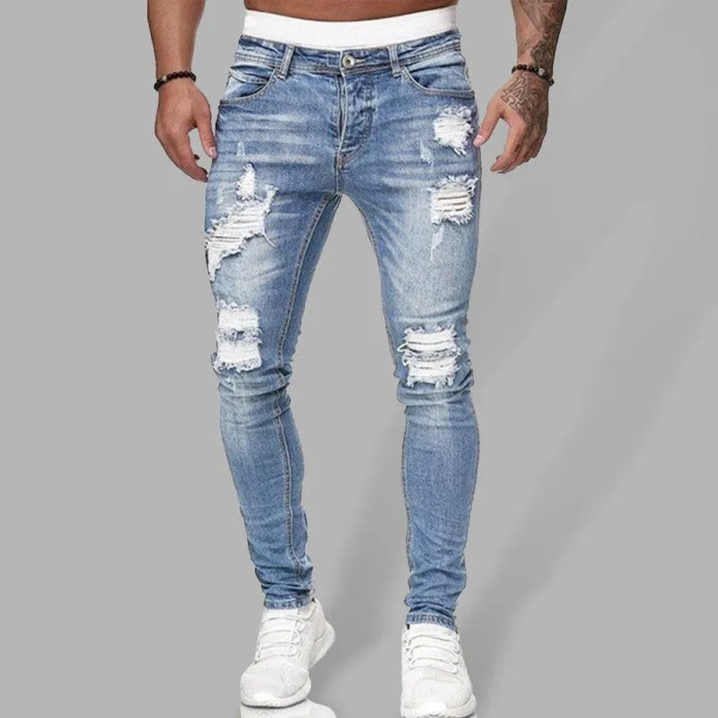 Men's Distressed Skinny Jeans