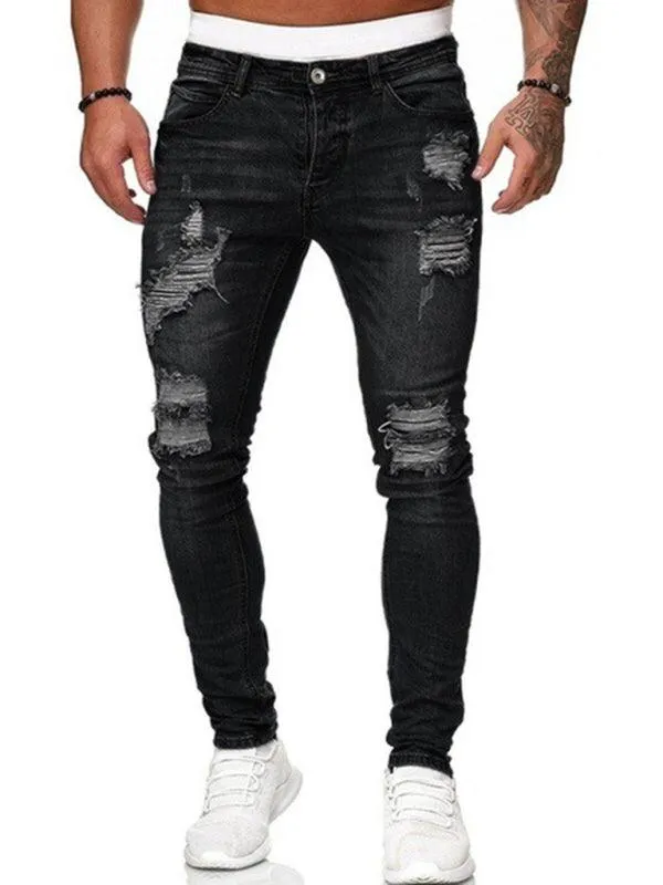 Men's Distressed Skinny Jeans