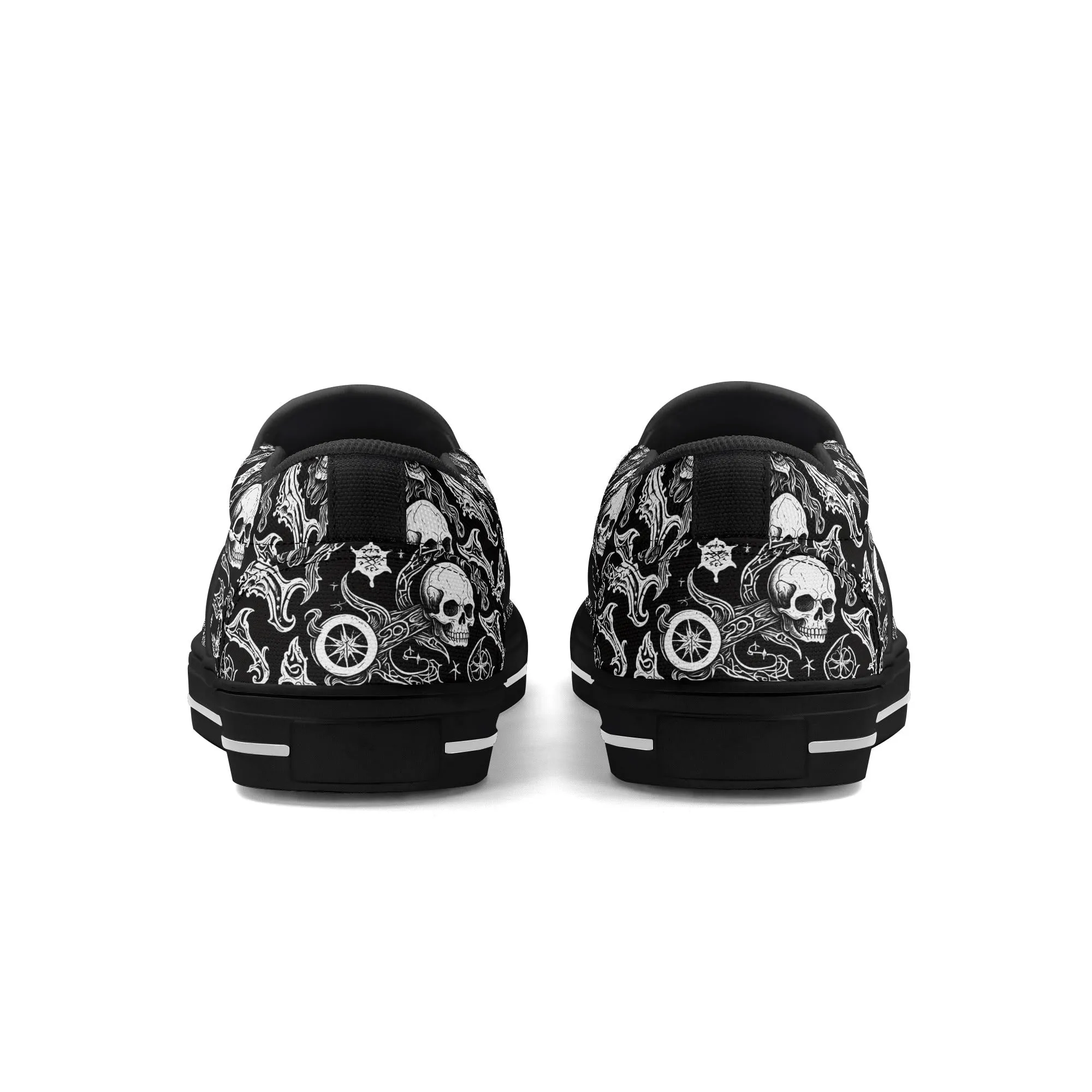 Mens Flying Skulls Rubber Slip On Shoes