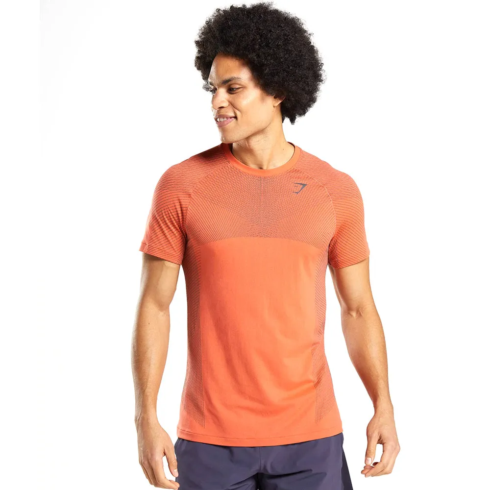 Men's Printed Short Sleeve Sport Top,Orange