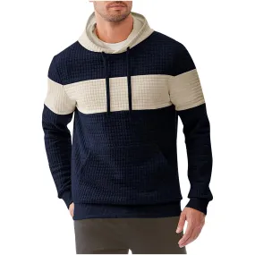 MEN'S SMALL SQUARE LOOSE CASUAL LONG SLEEVE HOODIE