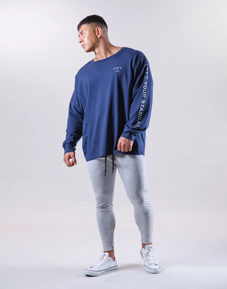 Message Logo Sleeve Long Tee - Navy