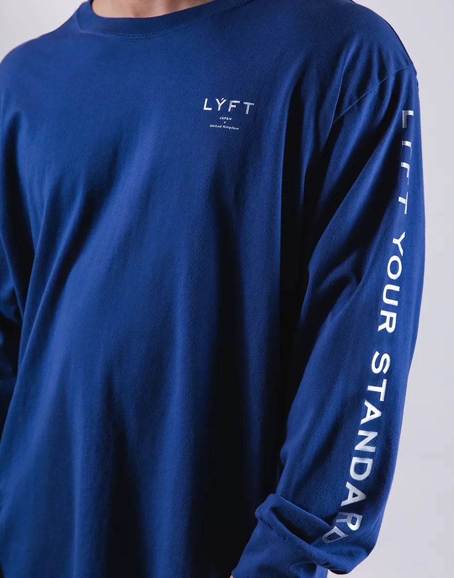 Message Logo Sleeve Long Tee - Navy