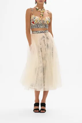 MIDI TULLE SKIRT ETCHED INTO ETERNITY