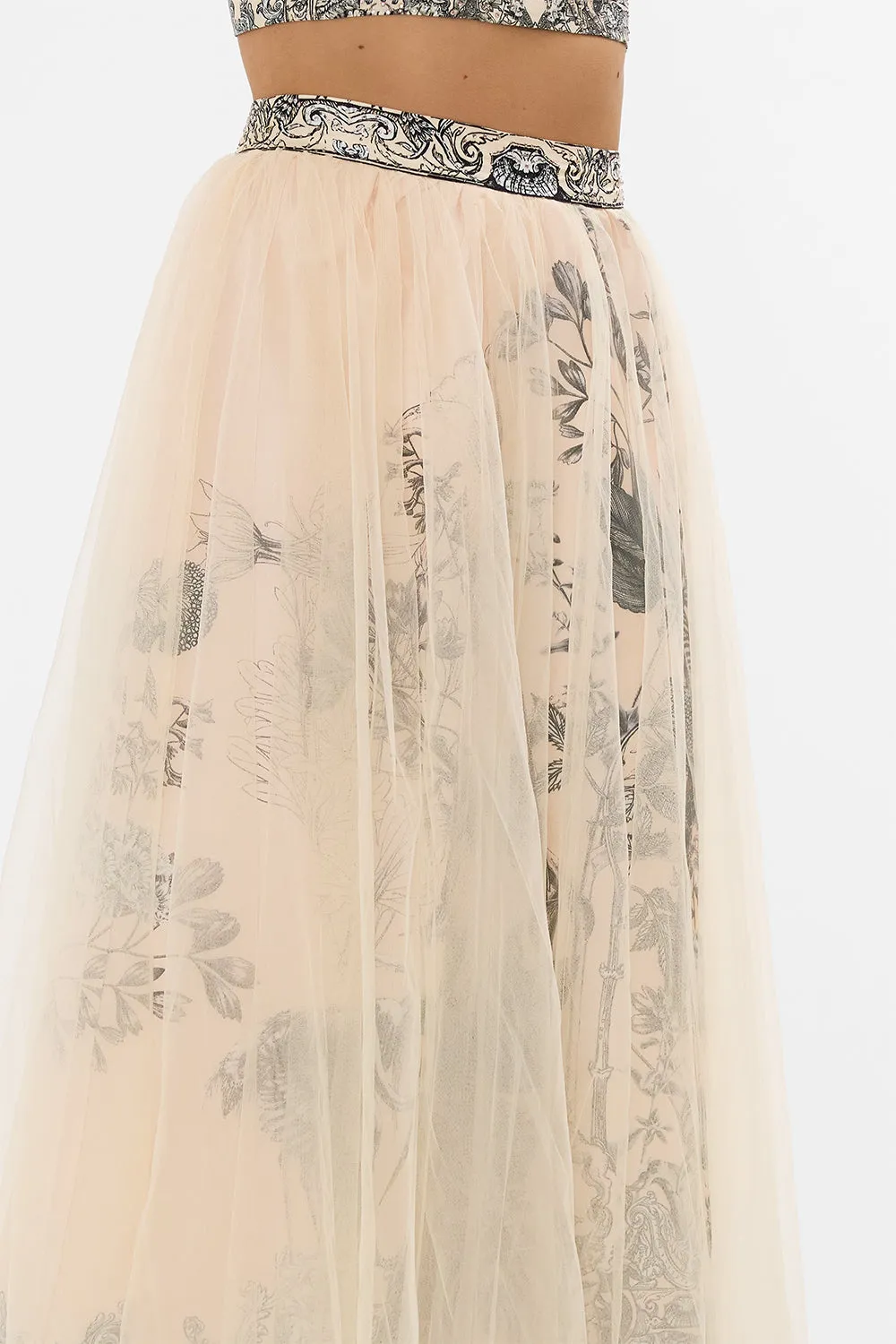 MIDI TULLE SKIRT ETCHED INTO ETERNITY