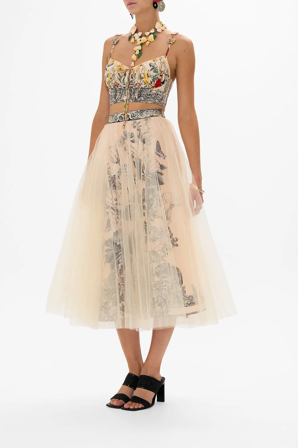 MIDI TULLE SKIRT ETCHED INTO ETERNITY