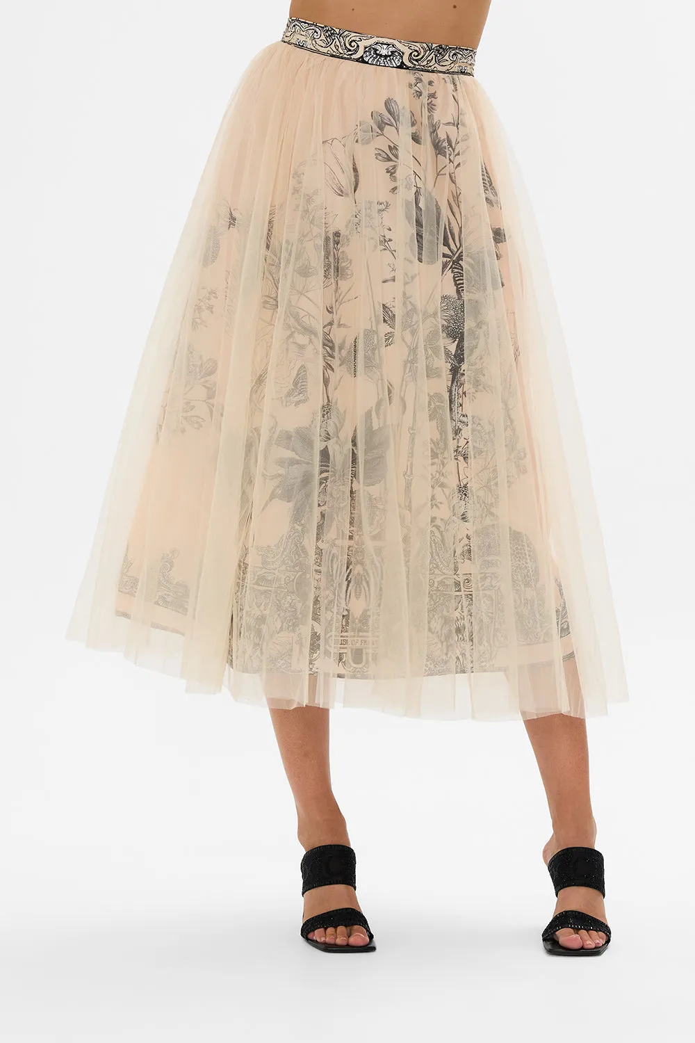 MIDI TULLE SKIRT ETCHED INTO ETERNITY