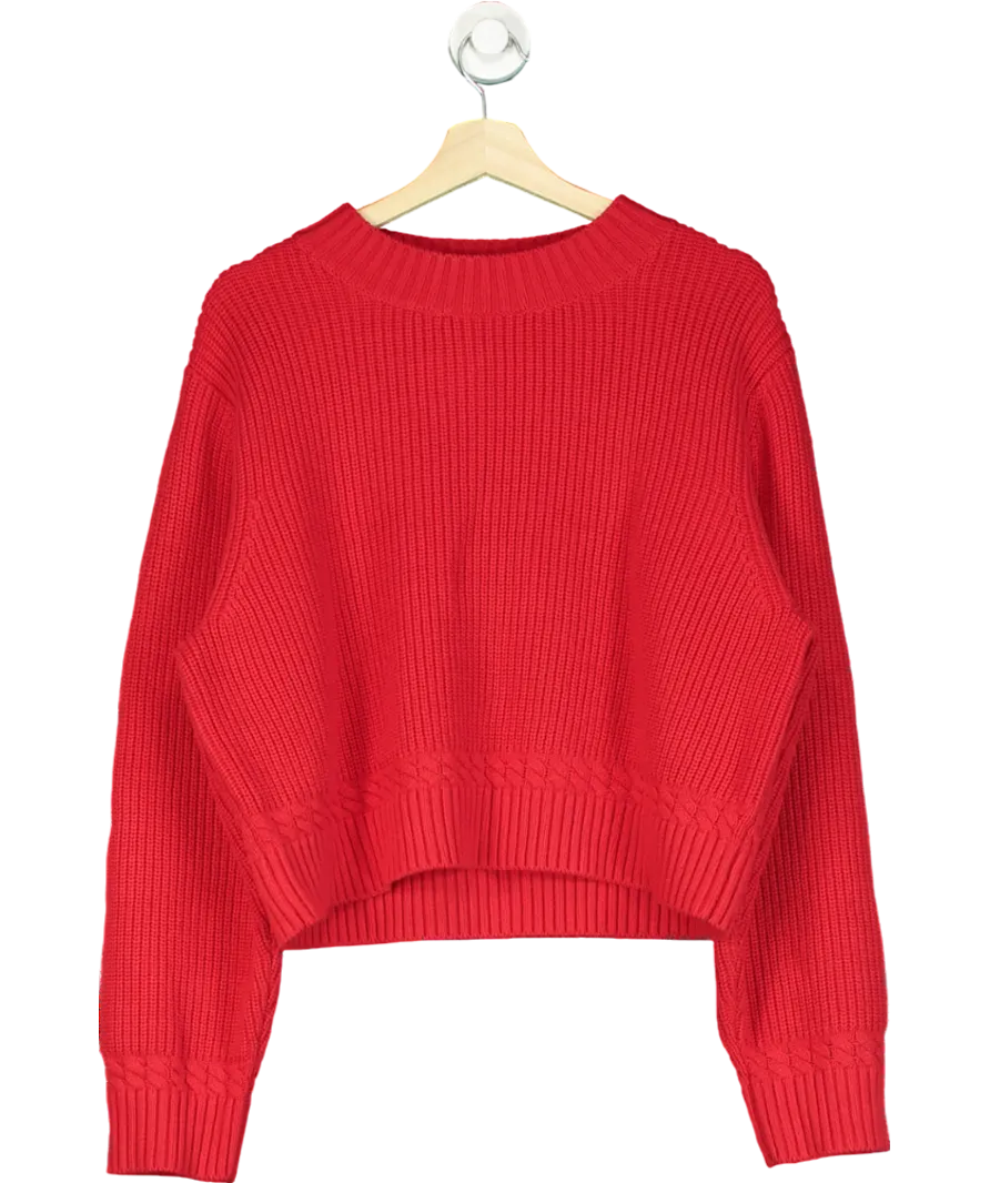 Mint Velvet Red Cotton Blend Jumper UK L