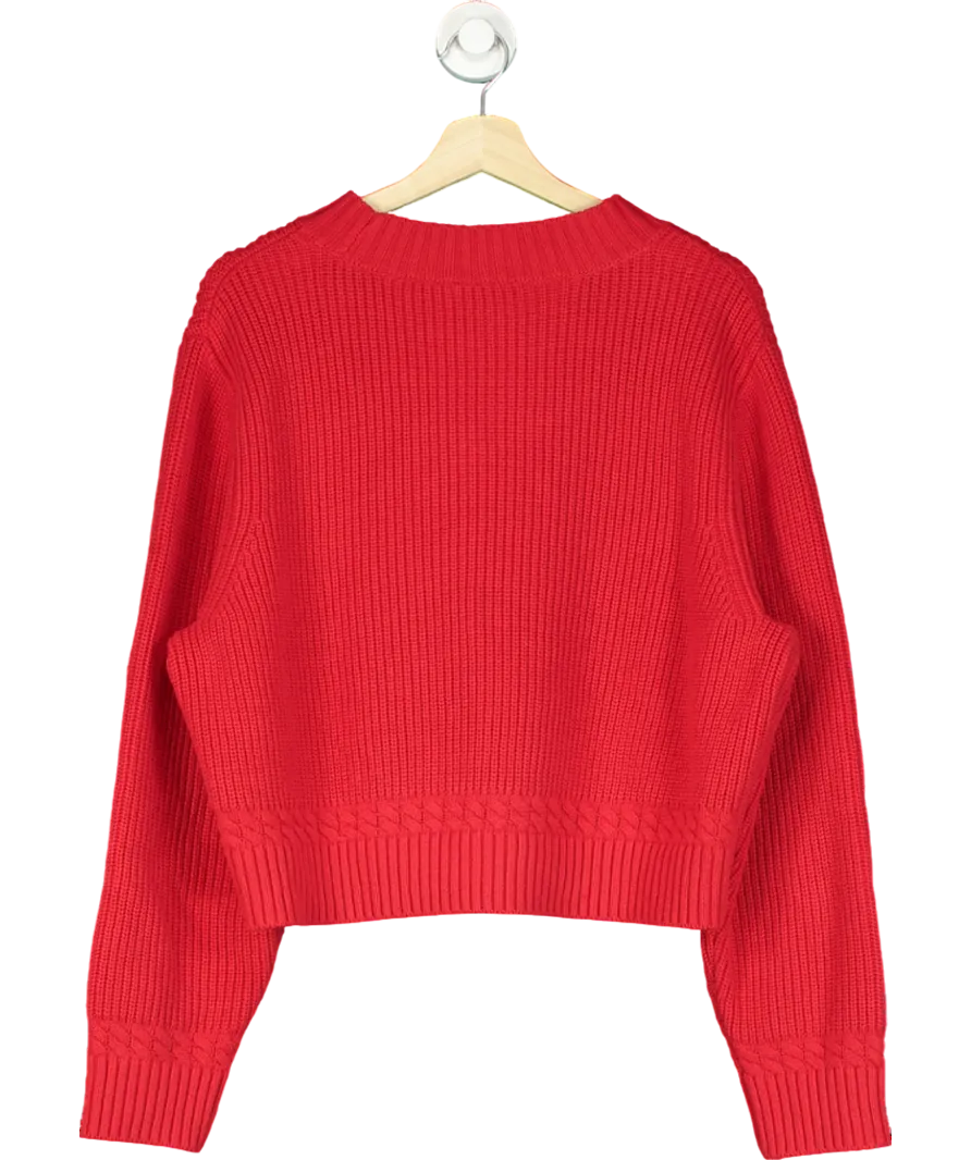 Mint Velvet Red Cotton Blend Jumper UK L