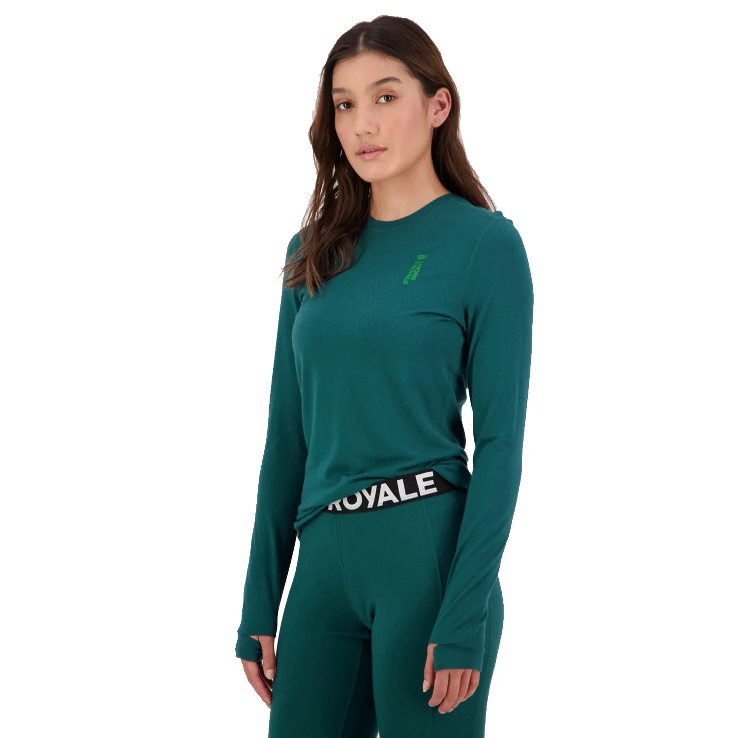 Mons Royale Women's Cascade Merino Flex 200 Top Evergreen