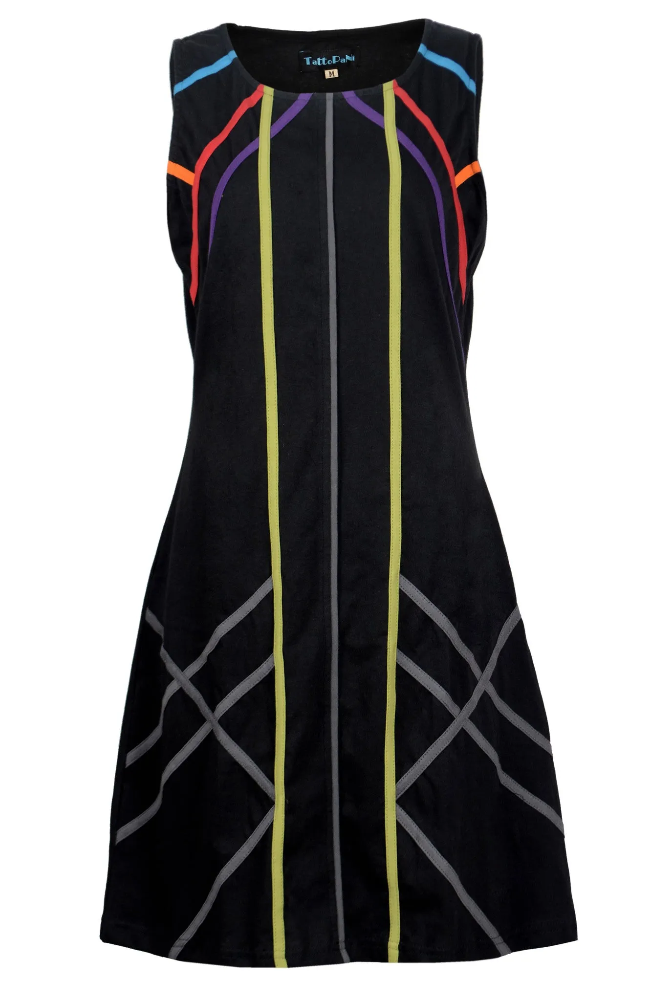 Multicolored Stripe Pattern Designed Dress.