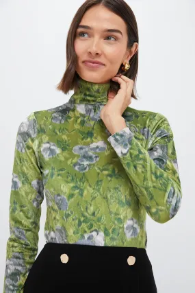 Muted Meadow Velvet Turtleneck