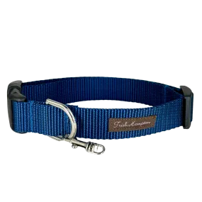 Navy Blue Nylon Webbing Dog Collar - 804