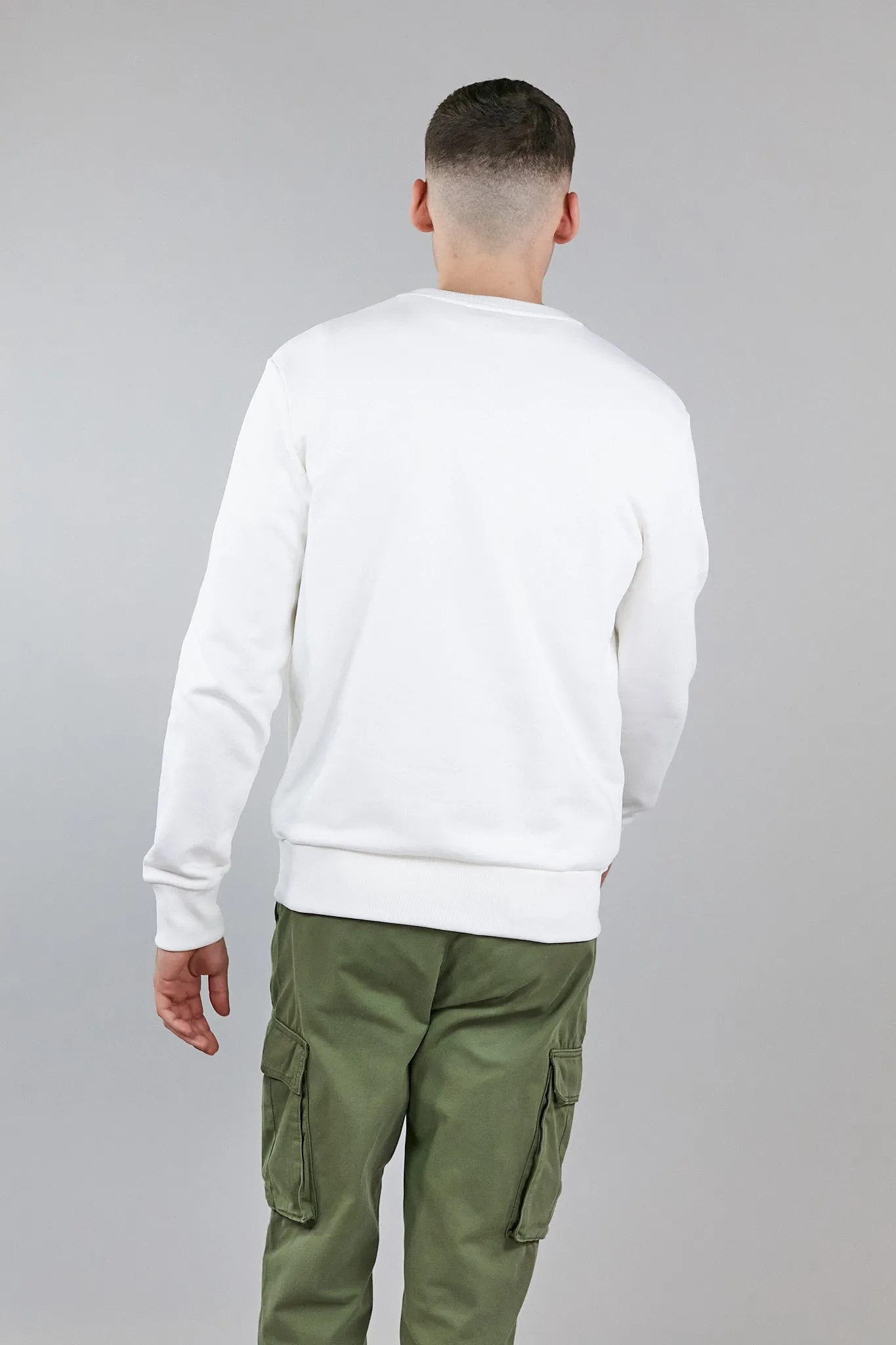 off white crew neck sweatshirt