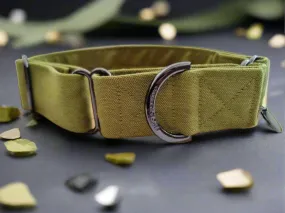 Olive Green martingale collar - Water Resistant