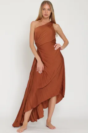 One Shoulder Cut Out Midi Dress