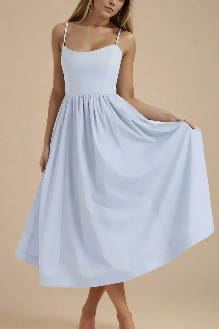 Paloma Bodycon Midi Dress - Baby Blue