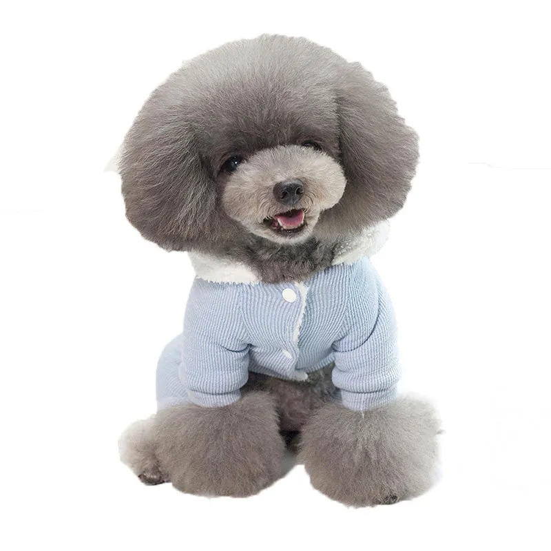 Pastel Soft Warm Winter Jumpsuit For Small Dogs Puppy Overall