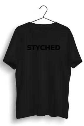 Paytm Exclusive - Styched Font All Black Tshirt