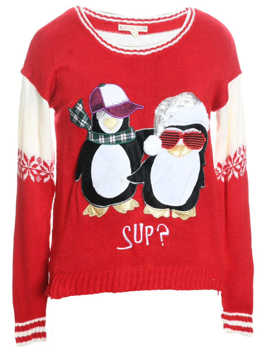 Penquin Christmas Jumper - S