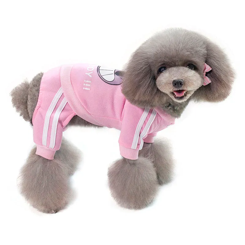 Pirate Track Stripe Autumn Winter Jumpsuit For Small Dogs