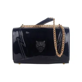 Plein Sport Chic Patent Effect Chain Shoulder Bag