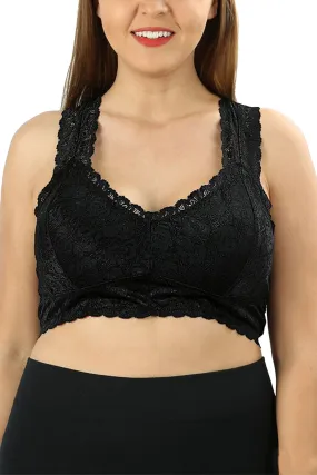 Plus Racer Back Lace Bralette Top