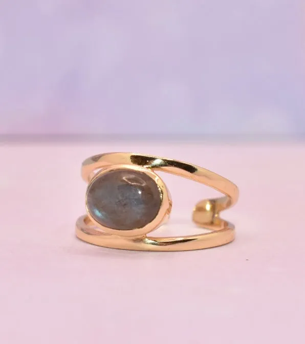 Polished Labradorite Ring