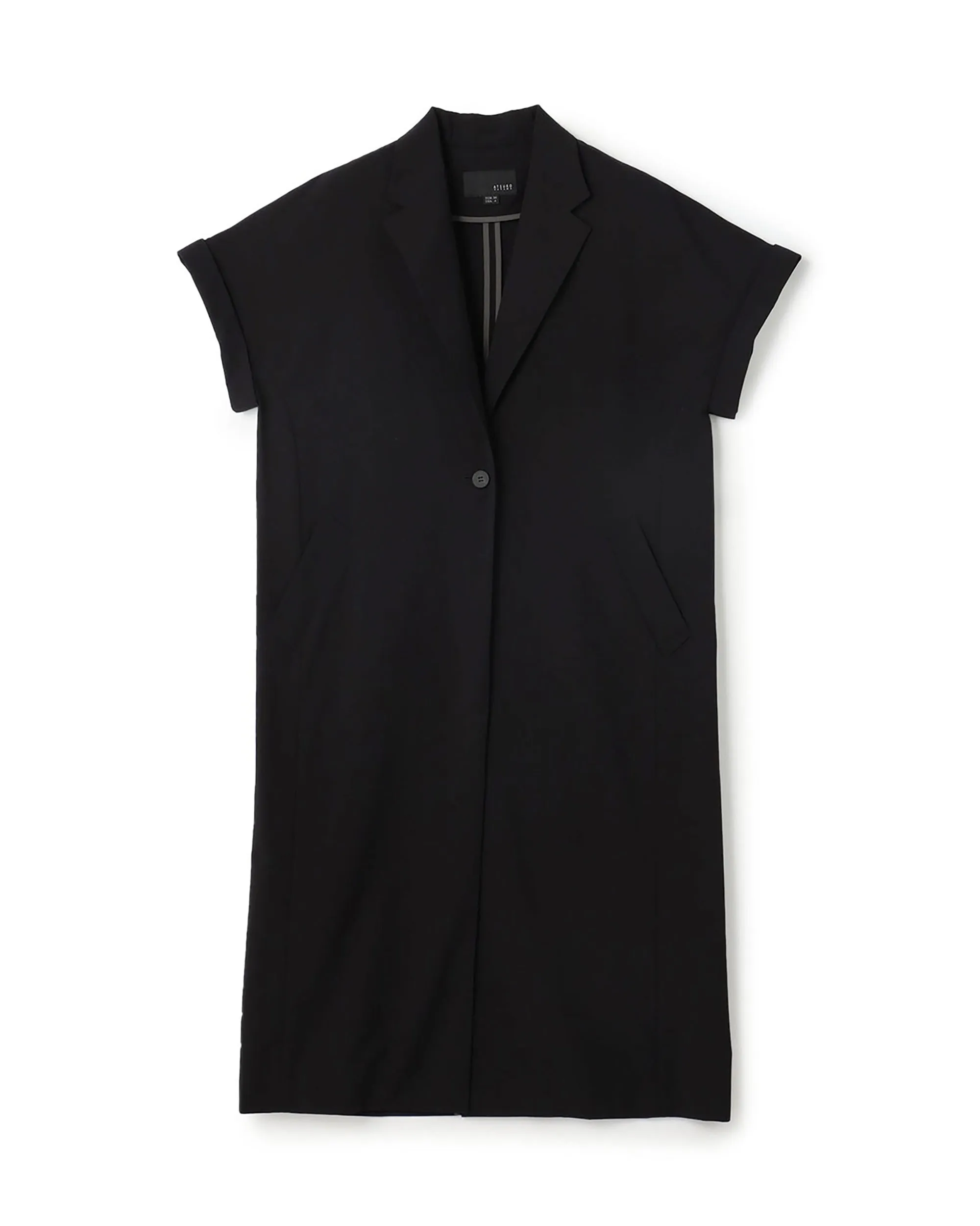 Poly Mix Cap Sleeve Long Gilet