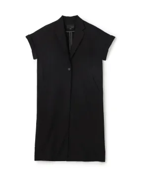 Poly Mix Cap Sleeve Long Gilet